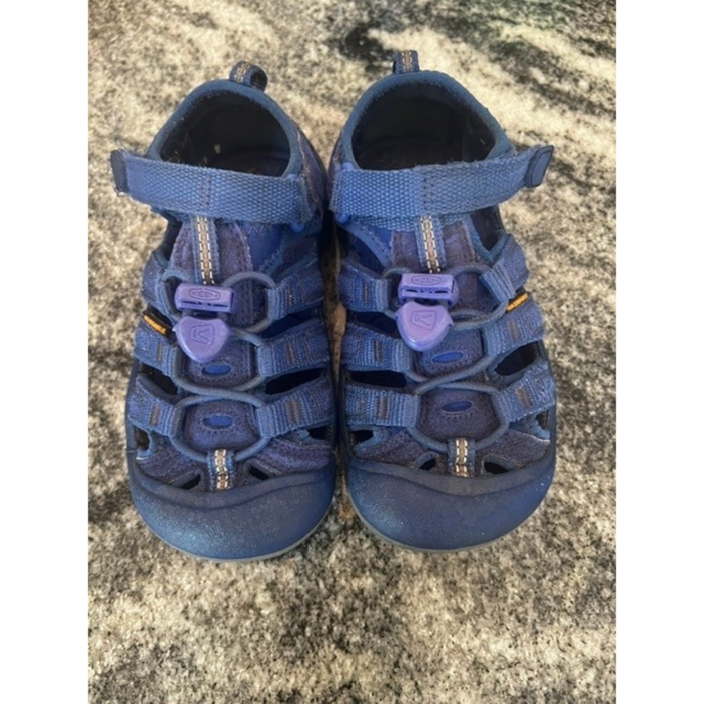KEEN Seacamp II CNX Kids Size 10 Blue Sport Sandals Closed Toe Water Shoes